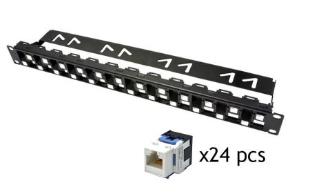 Snap-in - Unshielded ISO-6A Component-Rated 3D-Staggered Patch Panel